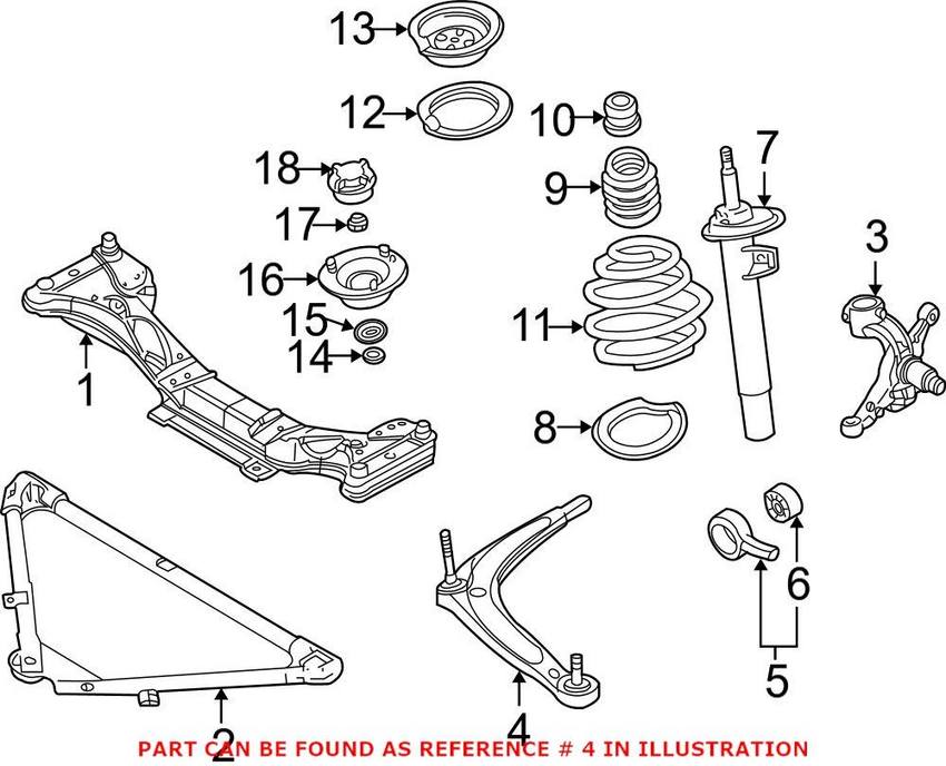 BMW Control Arm - Front Driver Side (w/ Standard Suspension) 31126777851